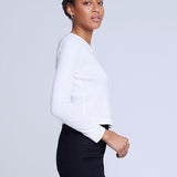 Benny Long Sleeves Crop Crew Neck Tee