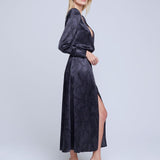Gianni Faux Wrap Midi Dress