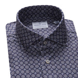 Circle Pattern Medium Grey Modern 4Flex Stretch Knit Shirt